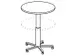zuilheftafel,HxØ 720-1140x800mm,rond,voetkruis verchroomd,blad esdoor