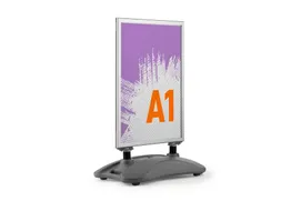 Stoepbord Aluminium Heavy Base Outdoor Dubbelzijdig A1