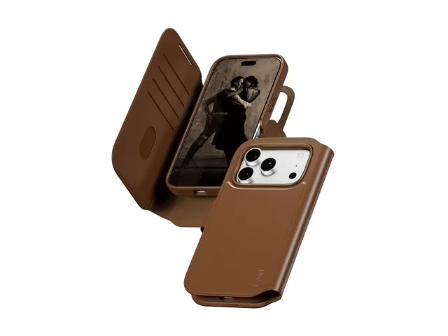 PanzerGlass CARE by Tango 2-in-1 Wallet Case Brown w. MagSafe iP