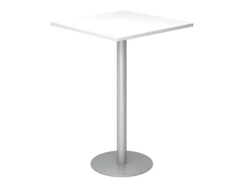 statafel,HxBxD 1116x800x800mm,vierkant,schotelvoet zilverkleurig