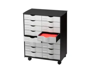 Transportwagen met laden H x B x D 715x 580x 343mm 16laden zwart/grijs - 1