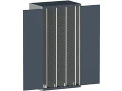 verticale kast,HxBxD 2000x1050x650mm,deur m. perforaties