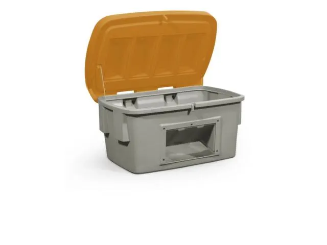 strooigoedbak,200l,HxBxD 665x975x705mm,PE,grijs,deksel oranje