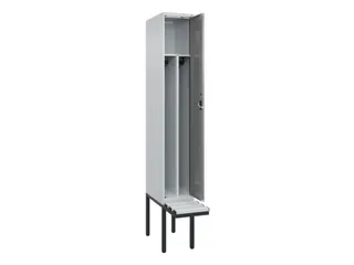 locker met bank,voor scheiding van kleding,HxBxD 2120x300x815mm,1vak - 1
