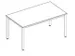 bureau à hauteur réglable,HxlxP 720-840x2000x800mm,Bl-blanc