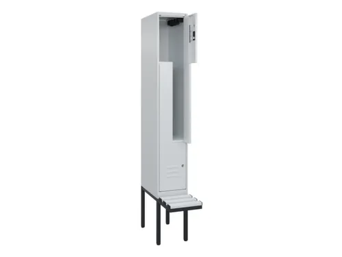 Z-garderobekast,HxBxD 2120x300x815mm,2vak,vak B 300mm,cil.-slot