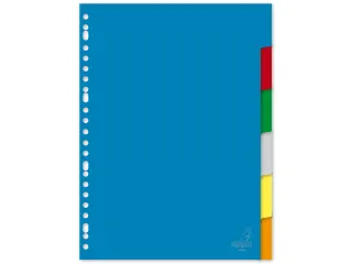 Tabblad Kangaro A4 blanco PP 120 micron assorti 23-gaats 6-delig - 1