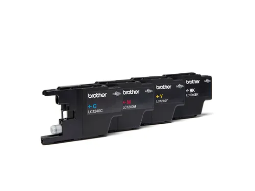 Brother LC-1240 Inktcartridge Zwart + 3 Kleuren Voordeelset