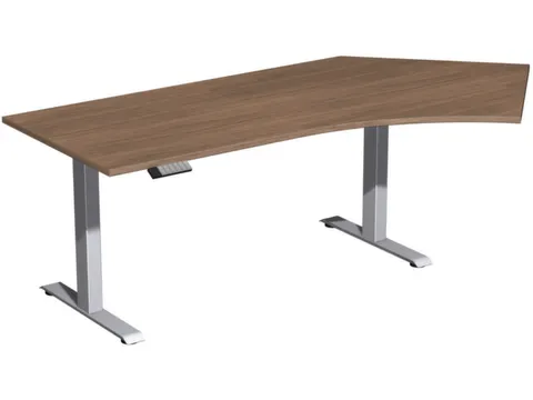 Elektrisch in hgte vst. hoekbureau,HxBxD 630-1280x2166x1130mm