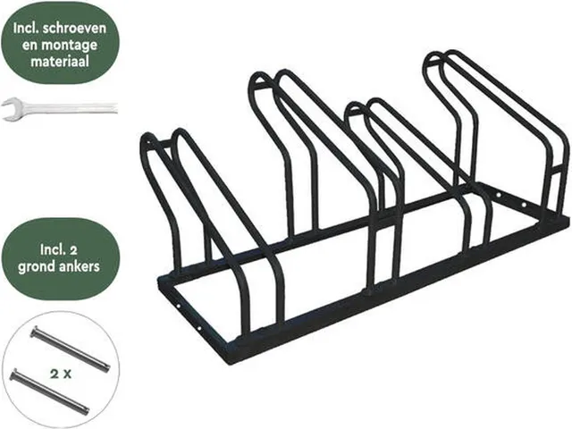 Fietsenrek Zwart 4 Fietsen BS400
