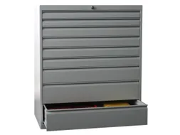 ladekast HxBxD 1200x1023x600mm 9laden RAL7035 front RAL7016
