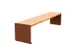 Banc d'extérieur L1800mm 3 lattes chêne clair/rouille