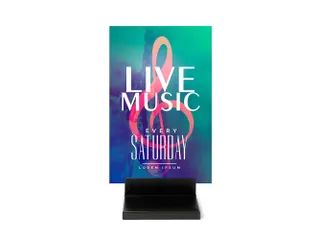 Reclamepaneel Panel Base Staal 40x40 cm Zwart - 3