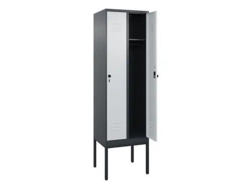 locker,HxBxD 2120x600x500mm,2vak,vak B 300mm,draaigrendel