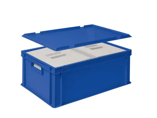 Euronorm-stapelbak,m. 2isoleerboxen,HxLxB 220x600x400mm,44,5/10,4l
