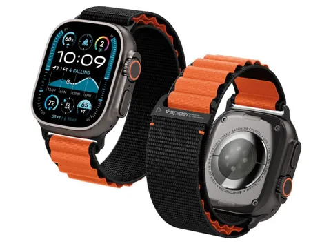 Spigen WBF1 Band Apple Watch bandje zwart oranje