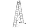échelle télescopique polyvalente 3x12 échelons lisse L 3 4-8 6m alu