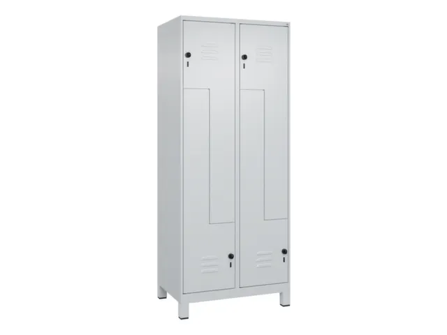 Z-garderobekast,HxBxD 1950x800x500mm,vak B 200/400mm,draaigrendel