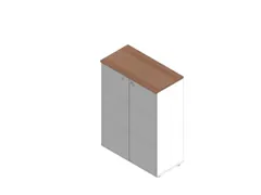 vitrinekast HxBxD 1232x900x450mm 2xhouten vloer 3 OH wit noten