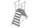escalier mobile,roulant,estrade H 1,45m,2x6marches a. revêtement R13