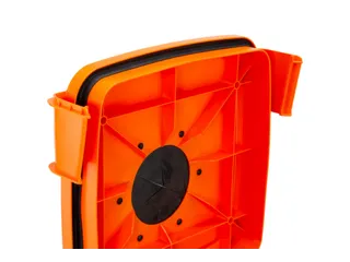 Verzamelbak,V. Spuitbussen,Kunststof,Grijs/Oranje,120L - 12
