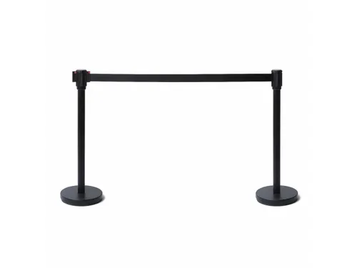 Afzetpaal Economy Zwart met 2.5 meter Zwarte trekband