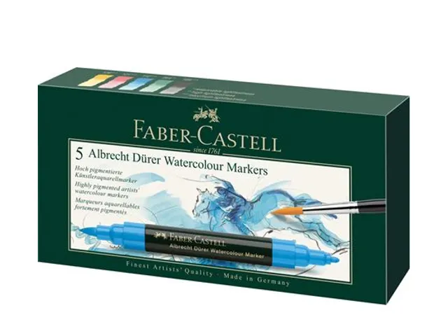 Aquarel marker Faber-Castell Albrecht Dürer doos a 5 stuks
