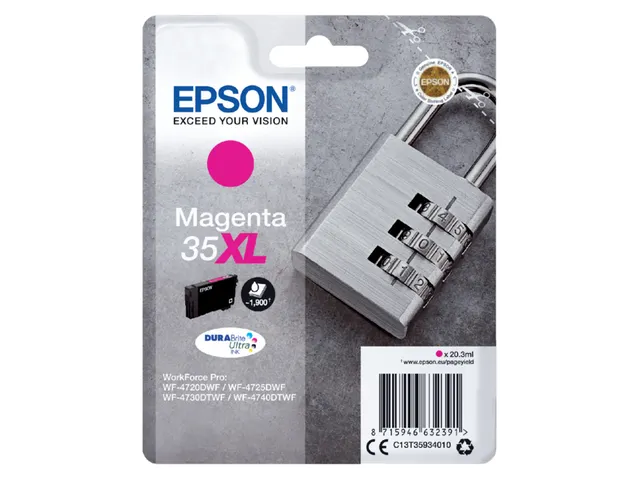 Inktcartridge Epson 35XL T3593 rood HC C13T35934010