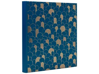 Fotoalbum Exacompta 29x32cm 60 zwarte pagina's Néo Déco blauw - 2