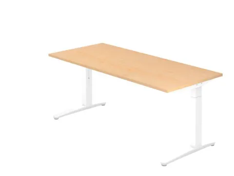 bureau à hauteur réglable HxlxP 680-850x1800x800mm panneau érable