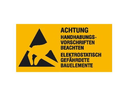 waarschuwings-combibord,Elektrostatisch gevoelige onderdelen,PVC