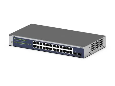 NETGEAR GS724Tv6, Managed, L2+/L3, Gigabit Ethernet (10/100/1000), Ful