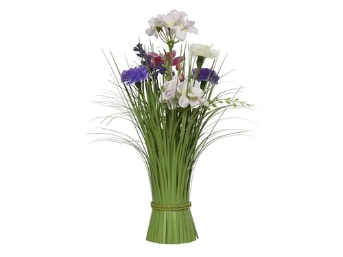 Kunstgras Everlands met bloemen assorti 40cm polyester