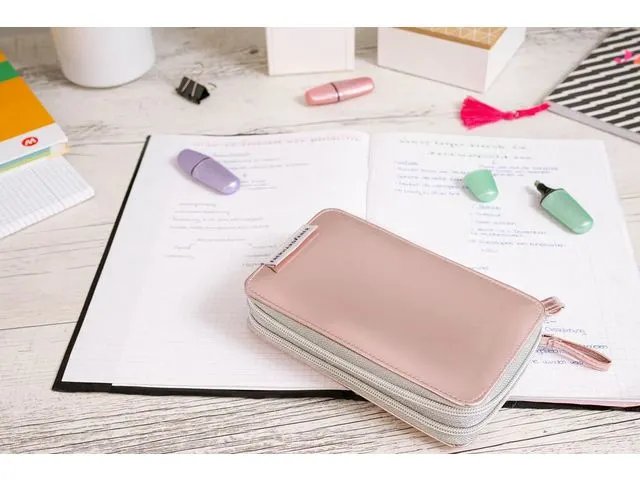 Etui Eberhard Faber gevuld 24 delig, 2 laags rosé gold Double Decker