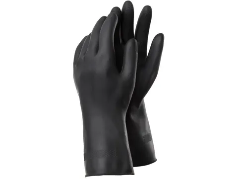 Tegera 81000 latex handschoenen, zwart, maat 6,5, per 6 paar