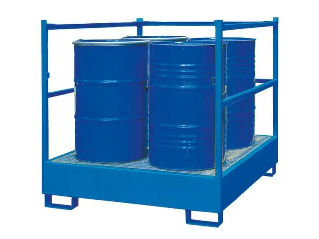 Opvangbak 4x 200l 220l 1320x 1410x 1290mm Leuning 3-Zijdig