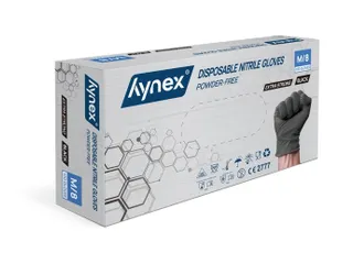 Handschoen Hynex nitril M zwart extra sterk 5gr 100 stuks - 1