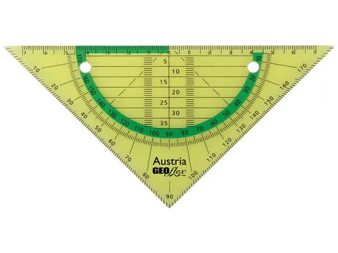 Geodriehoek Aristo GEOflex 14cm flexibel Neon groen