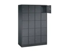 lockerkast,HxBxD 1950x1220x500mm,4x5vakken,cil.-slot,sokkel