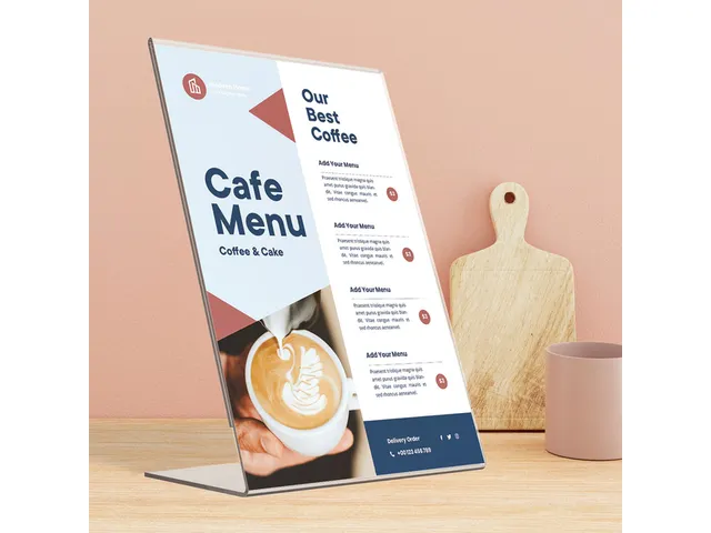 Kaarthouder Europel L-standaard A4 staand acryl