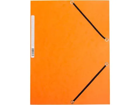 Elastomap A4 3 Kleppen en Elastieken Karton Oranje