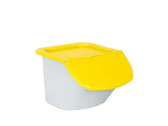 ingrediëntendispenser,HxBxD 280x400x440mm,15l,PP,bak/deksel wit/geel