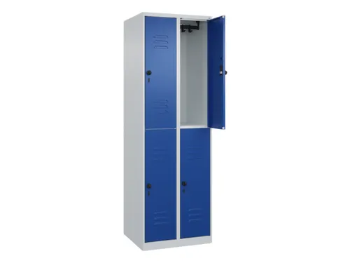 dubbeldekse locker,HxBxD 1850x600x500mm,2x2vak.,vak B 300mm