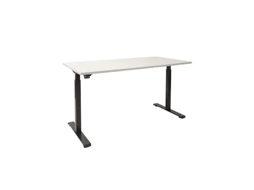 Elektrisch verstelbaar bureau 160x80cm Frame Zwart Blad Krijtwit