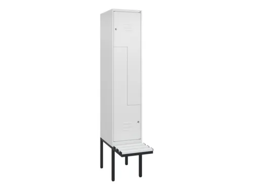 Z-garderobekast,HxBxD 2120x400x815mm,2vak,vak B 400mm,cil.-slot
