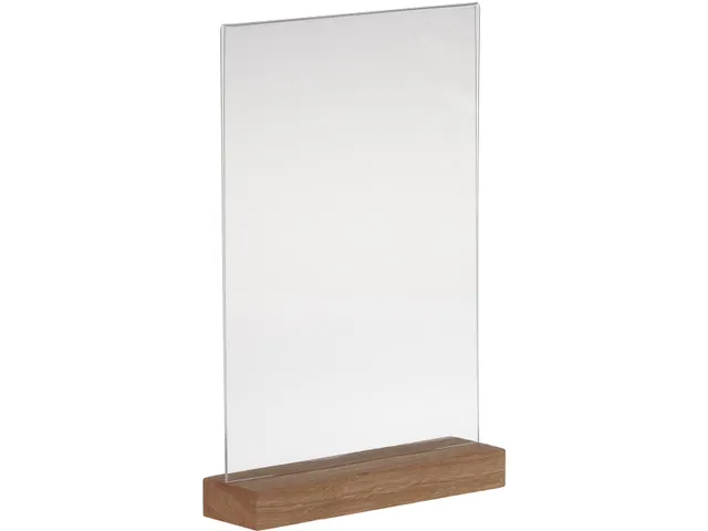présentoir de documents Premium, pied en bois en T, ft A4, portrait
