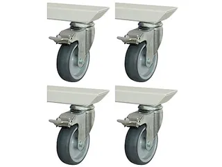 4zwenkwielen,v. werkbank,TPE,bouw H 135mm - 1