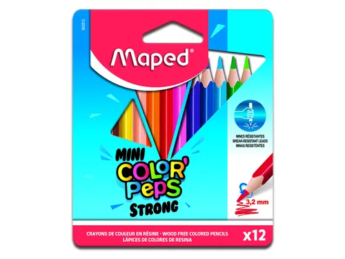 Kleurpotlood Maped Color'Peps Mini Strong set à 12 kleuren