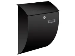 Brievenbus Nice Zwart Gebogen front, naamplaatje 2 sleutels 40x31x16cm