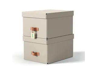 Leitz Puro Opbergdoos met deksel medium 17L set van 2 beige - 8